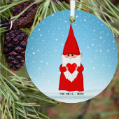 クリスマス格言ハート保持 メタルオーナメント