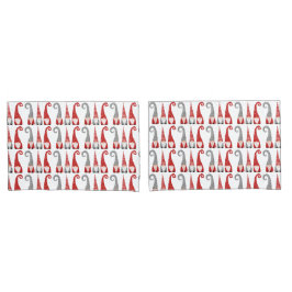 クリスマス格言パターンレッドホワイト水玉模様バック 枕カバー