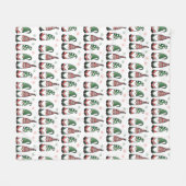 クリスマス格言パターン フリースブランケット (正面(横))