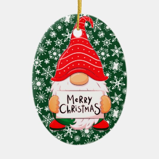 クリスマス格言パーソナライズされたセラミックオーナメント セラミックオーナメント (正面)