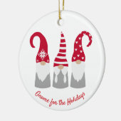 クリスマス格言パーソナライズされたミニマル セラミックオーナメント (左)