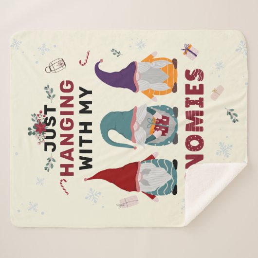 クリスマス格言ファミリーつるはグノーミーと一緒 シェルパブランケット (正面(横))