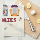 クリスマス格言ファミリーぶら下がったかわいいアウトグノーミー キッチンタオル (四つ折り)