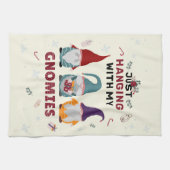 クリスマス格言ファミリーぶら下がったかわいいアウトグノーミー キッチンタオル (横)