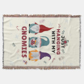 クリスマス格言ファミリーぶら下がったはグノーミーと一緒 スローブランケット (正面)