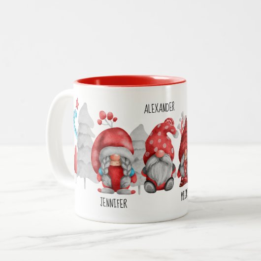 クリスマス格言ファミリーフレンズMug ツートーンマグカップ (正面左)