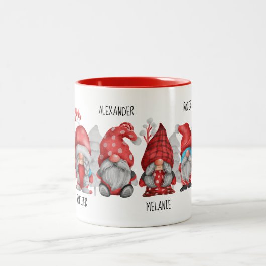 クリスマス格言ファミリーフレンズMug ツートーンマグカップ (中央)