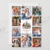 クリスマス格言ファミリー10フォトコラージュ シーズンカード (正面)