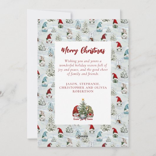 クリスマス格言ファミリー10フォトコラージュ シーズンカード (裏面)