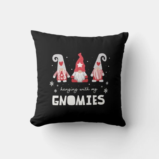 クリスマス格言フェスティバルプレイドノルディック  クッション (正面)