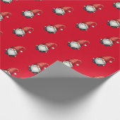 クリスマス格言フェスティバルホリデーギフトオンレッド ラッピングペーパー (角)