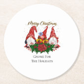 クリスマス格言フォーザホリデーズトレンディー ラウンドペーパーコースター (正面)