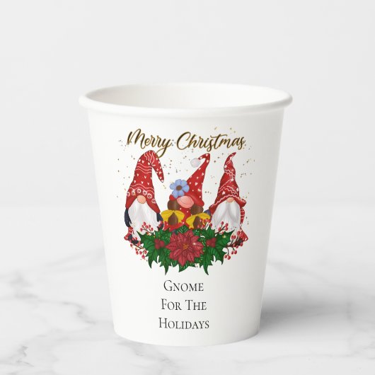 クリスマス格言フォーザホリデーズトレンディー 紙コップ (正面)