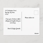 クリスマス格言ブルゴーニュレッドスターズハガキ ポストカード (裏面)