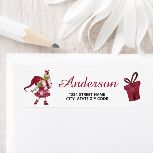クリスマス格言プレゼント差出人住所ラベル ラベル (インサイチュ)