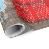 クリスマス格言プレゼント素朴ウッドラッピングパップ ラッピングペーパー (ロールコーナー)