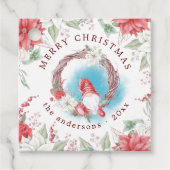 クリスマス格言ホリデーエレガントフローラ フェイバータグ (正面)