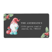 クリスマス格言ホリープラントファミリー差出人住所 ラベル (正面)