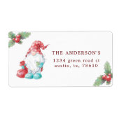 クリスマス格言ホリープラントファミリー差出人住所 ラベル (正面)