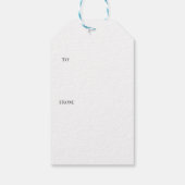 クリスマス格言ポインセチアお洒落ウッドランド ギフトタグ (裏面)