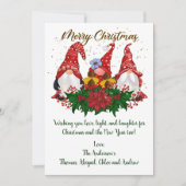 クリスマス格言ポインセチアトレンディークリスマスカード (正面)