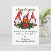 クリスマス格言ポインセチアトレンディークリスマスカード (スタンド正面)
