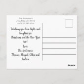 クリスマス格言ポインセチアトレンディークリスマス ポストカード (裏面)