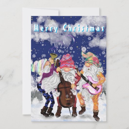クリスマス格言ミュージックバンドカード – おもしろい (正面)