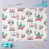 クリスマス格言メリーブライトレッドトラックの切り離し 薄葉紙 (クラフト)