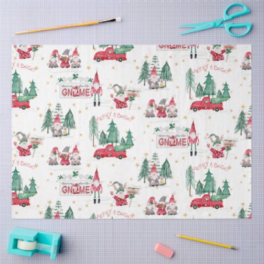 クリスマス格言メリーブライトレッドトラックの切り離し 薄葉紙 (クラフト)