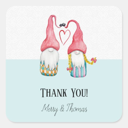 クリスマス格言ラブウォーターカラーハンド絵を描 スクエアシール (正面)