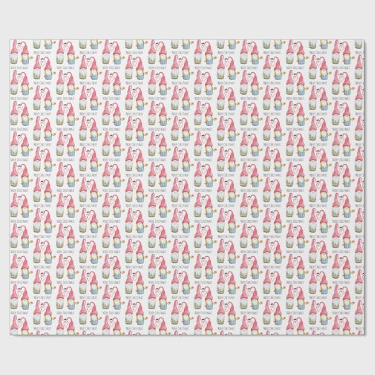 クリスマス格言ラブウォーターカラーハンド絵を描 ラッピングペーパー (フラット)