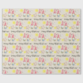 クリスマス格言ラブウォーターカラーハンド絵を描 ラッピングペーパー (フラット)