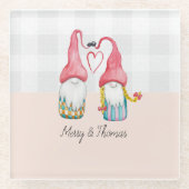 クリスマス格言ラブウォーターカラーハンド色彩の鮮やか ガラスコースター (正面)