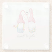 クリスマス格言ラブウォーターカラーハンド色彩の鮮やか ガラスコースター (裏面)