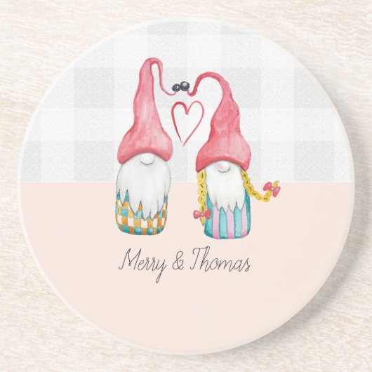 クリスマス格言ラブウォーターカラーハンド色彩の鮮やか コースター (正面)