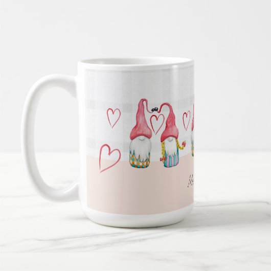 クリスマス格言ラブウォーターカラーハンド色彩の鮮やか コーヒーマグカップ (左)