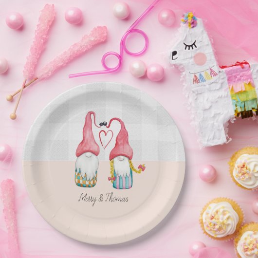 クリスマス格言ラブウォーターカラーハンド色彩の鮮やか ペーパープレート (パーティー)