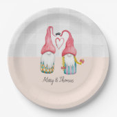 クリスマス格言ラブウォーターカラーハンド色彩の鮮やか ペーパープレート (正面)