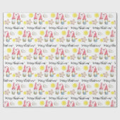 クリスマス格言ラブウォーターカラーハンド色彩の鮮やか ラッピングペーパー (フラット)