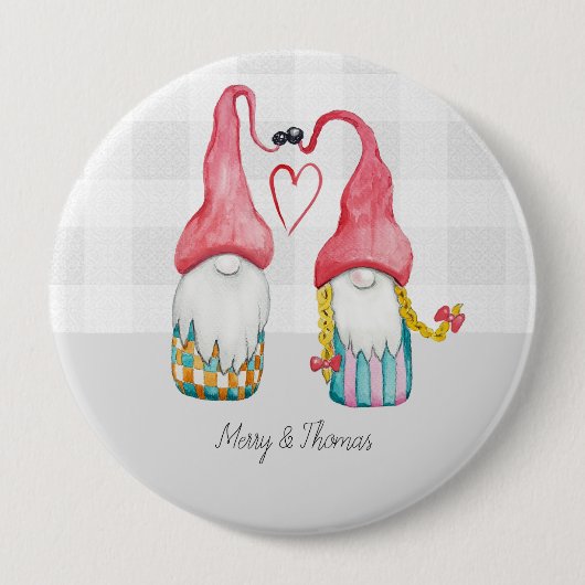 クリスマス格言ラブウォーターカラーハンド色彩の鮮やか 缶バッジ (正面)