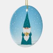 クリスマス格言ランプを持つ魔法 セラミックオーナメント (右)