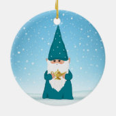 クリスマス格言ランプを持つ魔法 セラミックオーナメント (裏面)