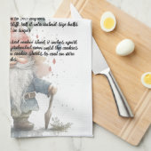 クリスマス格言レッドウォーター色レシピ記念 キッチンタオル (四つ折り)