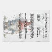 クリスマス格言レッドウォーター色レシピ記念 キッチンタオル (横)