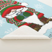 クリスマス格言レッドグリーンかわいい シェルパブランケット (3/4)