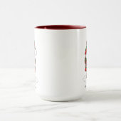 クリスマス格言レッドグリーンかわいい マグカップ (中央)