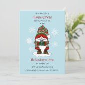 クリスマス格言レッドグリーンかわいい 招待状 (スタンド正面)