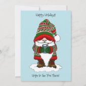 クリスマス格言レッドグリーンかわいい 招待状 (裏面)