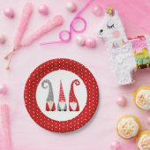 クリスマス格言レッド水玉模様フェスティバル ペーパープレート (パーティー)